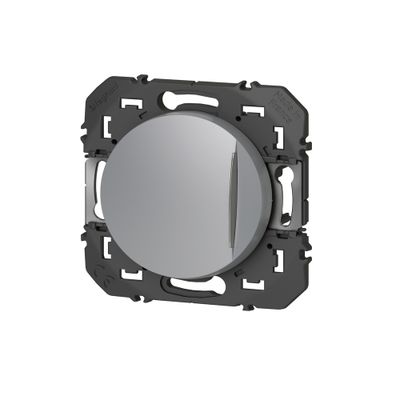 Bouton poussoir encastrable avec voyant lumineux Aluminium - Dooxie LEGRAND