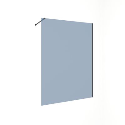 Paroi de douche à l'italienne 140x200 cm profilé noir verre fumé 8 mm Signature - OCEA