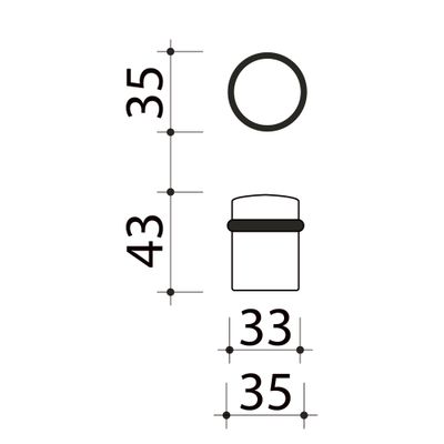 Butées de porte bois diamètre 30 mm ALPERTEC