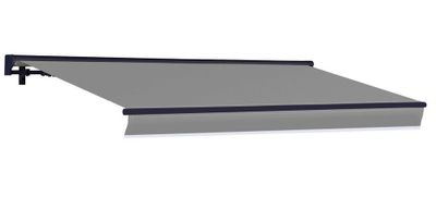 Store Banne 5 x 3,5 m Motorise Gris Avec Plafond Structure Anthracite