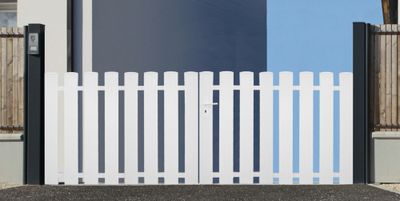 Portail battant PVC VELAY l.3,50 x H.1,20 m blanc - MOREY