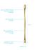 Barre de fixation plafond or 60 cm redécoupable paroi de douche à l'italienne AURLANE