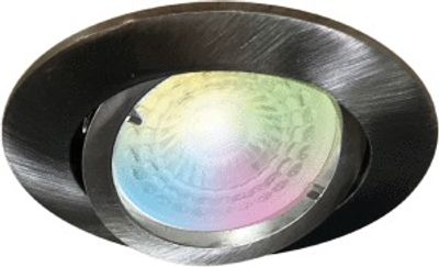 Spot LED encastrable connecté WiFi GU10 orientable multicolore + blanc Acier - Saphyr ARLUX