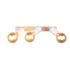 Réglette 3 spots E27 Lynar blanc et bois E27 3x10W - REALITY