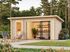 Sauna extérieur Palmako Sanna avec studio et baie simple vitrage -  18,3 m² - PALMAKO
