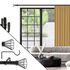 Kit de tringle à rideaux extensible en métal de 1.20 à 2.10 m diam 25 à 28 mm Finition noir mat - MOBOIS