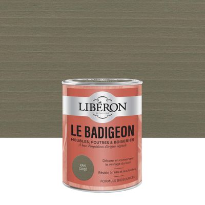 Badigeon meubles, poutres et boiseries Libéron Kaki 250 mL - LIBERON