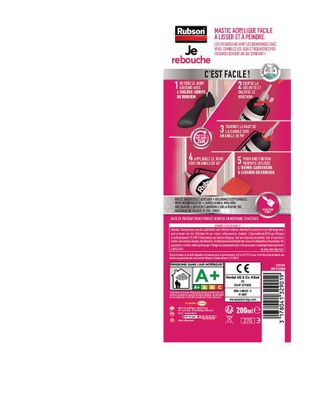 Mastic Universel Multi-application Blanc 280 ml RUBSON
