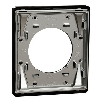 Plaque de finition 1 poste Odace 2025 Architecte noir émaillé - SCHNEIDER ELECTRIC