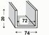 Nez de cloison PVC blanc 20 x 74 x 20 mm 2,60 m CQFD