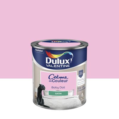Peinture crème de couleur satin babydoll 0,5 L - DULUX VALENTINE