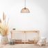 Suspension E27 100W Ø31 cm métal noir et tressage - Wokabi COREP