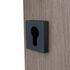 Rosaces de porte carrées à cylindre Mira noir mat 50 x 50 mm ALPERTEC