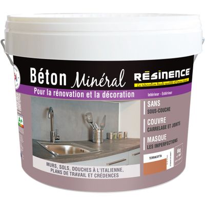Enduit décoration béton minéral terracotta 6 kg - RESINENCE