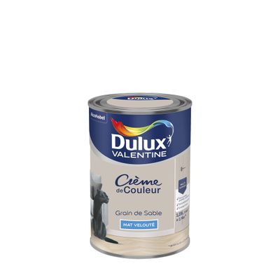 Peinture crème de couleur Grain de Sable Mat 1,25 L - DULUX VALENTINE
