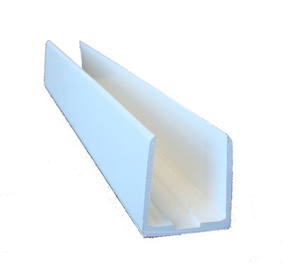Profil de finition en U pour clôture PVC blanc L 2,40 m - 30 x 30 mm - MOREY
