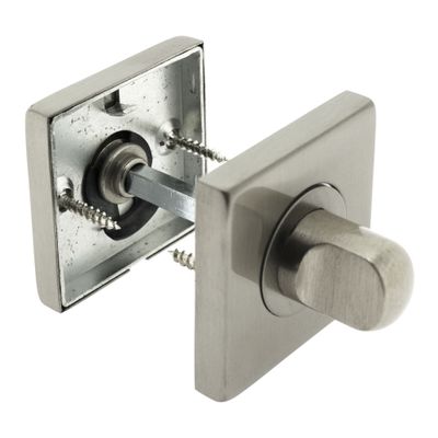 Rosaces de porte carrées à condamnation Mira aluminium nickel mat 50 x 50 mm ALPERTEC