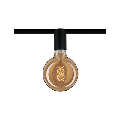 Spot sur rail noir dépoli/ métal 20W E27 SOCKET URAIL PAULMANN
