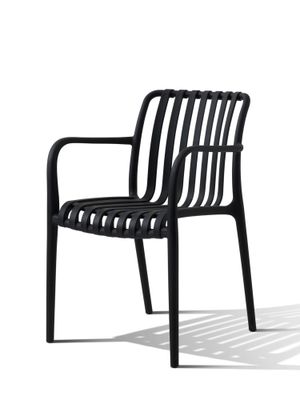 Fauteuil de jardin BARI polypropylène noir - BOCARNEA
