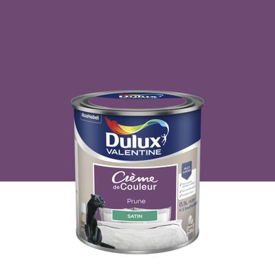 Peinture crème de couleur satin prune 0,5 L - DULUX VALENTINE