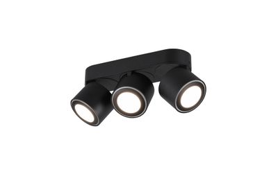 Réglette TAURUS noir LED 3x5W 3x450 lumens blanc chaud - TRIO