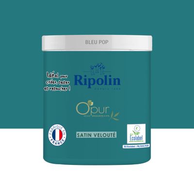 Peinture O'PUR Bleu Pop 75 mL - RIPOLIN