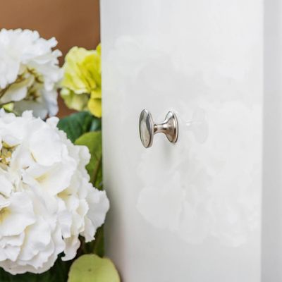 Boutons de meuble rond nickel brossé diamètre 33 mm par 4 REI