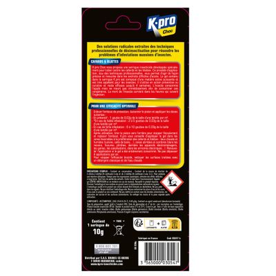 Seringue cafards et blattes spécial infestations - K-PRO