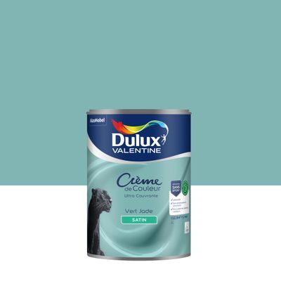 Peinture crème de couleur Vert Jade satin 1L - DULUX VALENTINE