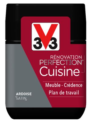 Peinture de rénovation cuisine finition satinée ardoise 75 mL - V33