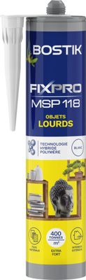 Mastic colle de fixation FIXPRO MSP118 objets lourds cartouche 290 ml - BOSTIK