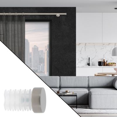 Embout déco fermium en métal diam 20 mm Finition Chrome mat - MOBOIS