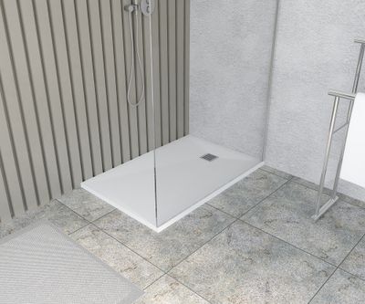 Receveur de douche 80x120 cm résine blanc Monza - OCEA