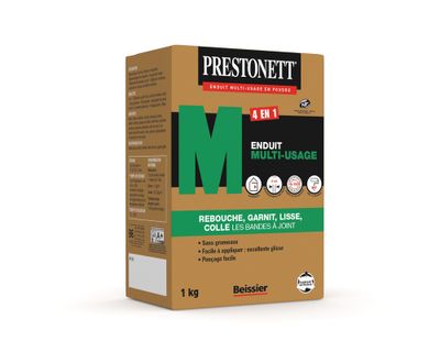 Boite d'enduit universel en poudre type M 1KG PRESTONETT