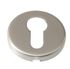 Rosaces de porte rondes à cylindre Mira nickel mat diamètre 50 mm  ALPERTEC