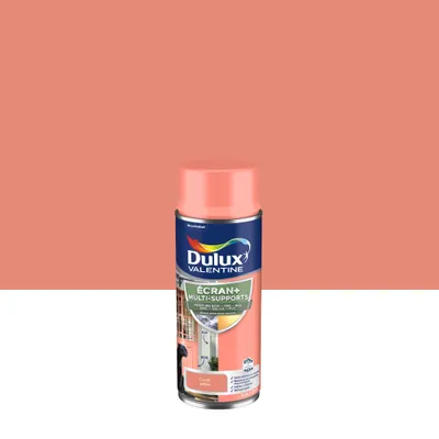 Peinture aérosol Ecran+ Multi-supports Satin Corail 400 mL - DULUX VALENTINE