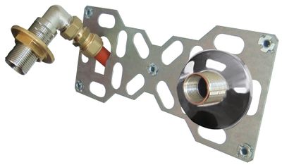 Platine double à compression pour tube PER 10/12 mm