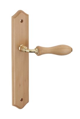 Poignées de porte sur plaques sans trou Themis bois brut THIRARD