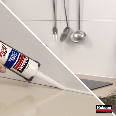 Mastic Silicone Sanitaire Lisse Facile Blanc 280 ml RUBSON