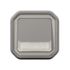 Bouton poussoir inverseur étanche IP55 lumineux + porte-étiquette encastrable Gris - Plexo LEGRAND