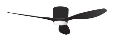 Ventilateur de plafond silencieux avec lumière LED +  télécommande Noir Ø107cm - Eole ARLUX