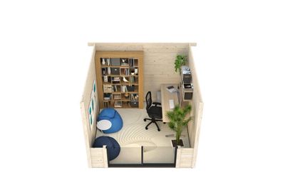 Studio bois Bois Naturel  Lydia 8m2Livraison à domicile incluse