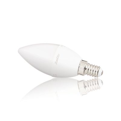 Ampoule LED flamme SMD E14 opaque 6W = 470 lumens blanc chaud - XANLITE