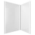 Panneaux muraux de douche aluminium blanc 90 + 120 x 210 cm par 2 avec profilés de finition et angle noir mat AURLANE