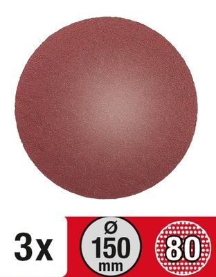 Disques à poncer diamètre 15 cm grain 80 par 3 KWB