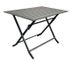 Table de jardin pliante DAHLIA aluminium gris 110 x 70 cm