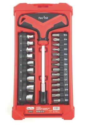 Coffret tournevis en T avec douilles et embouts assortis - JP OUTILLAGE