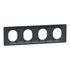 Plaque de finition 4 postes horizontale anthracite - Ovalis SCHNEIDER ELECTRIC