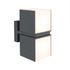 Applique extérieur LED 2 têtes orientables Cuba gris IP54 1000 lumens blanc chaud - COREP