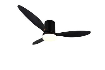 Ventilateur de plafond avec lumière LED + télécommande Noir Ø132cm - Göteborg REALITY